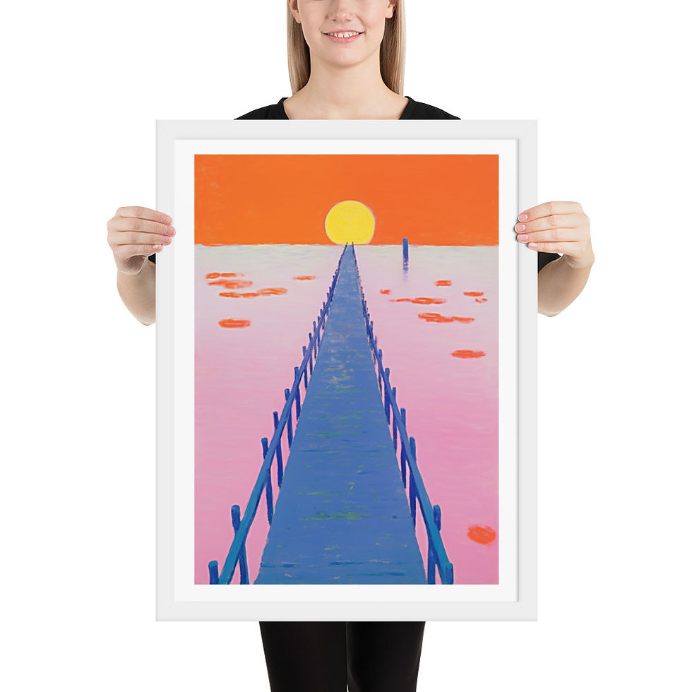 Thumbnail: Vibrant Abstract Framed Art for Social Spaces