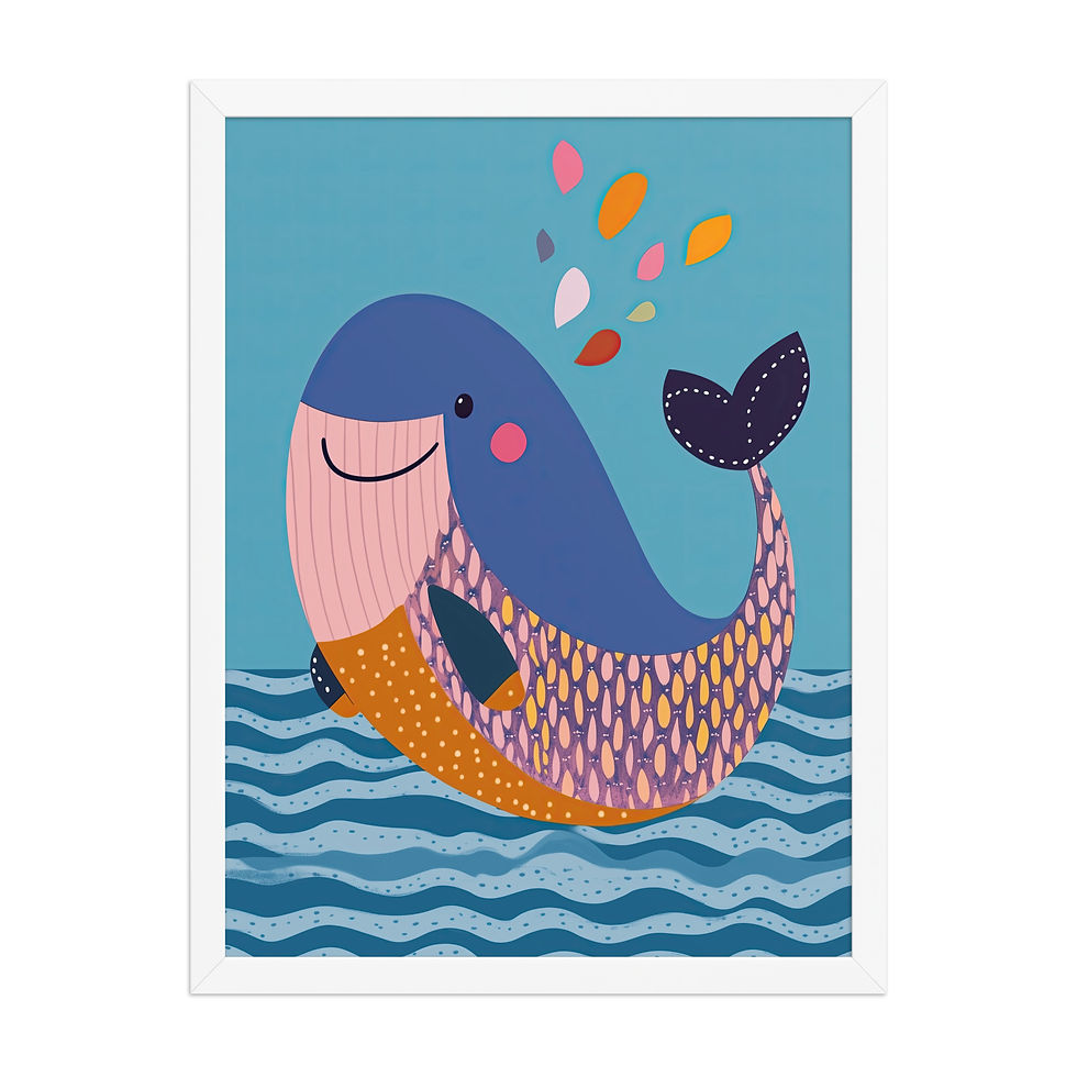 Thumbnail: Whale of a time | Children's Bedroom | Nursery Wall Art
