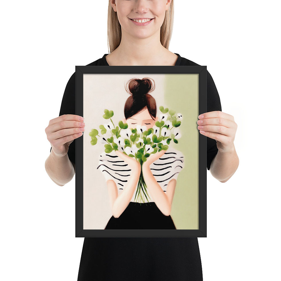 Thumbnail: Eclectic Framed Gouache Art - A Splash of Color