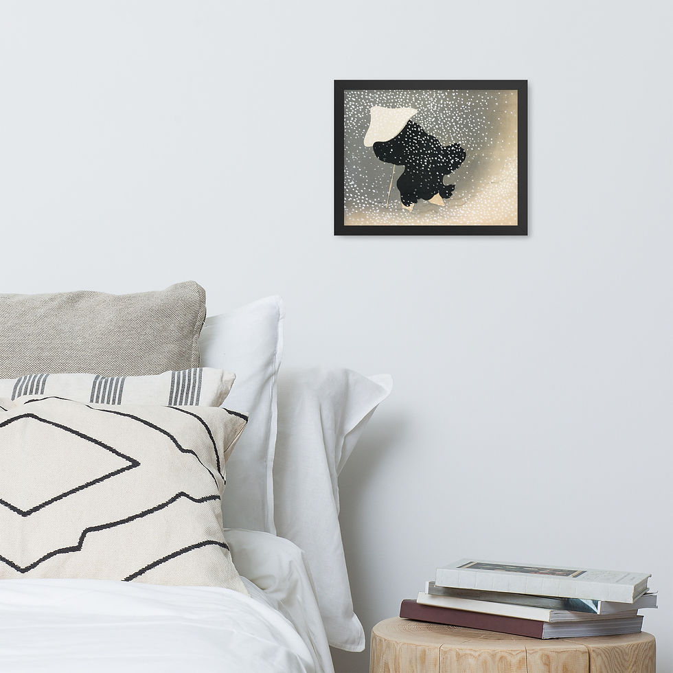 Thumbnail: Snow from Momoyogusa Flowers Art Print