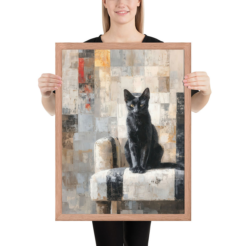 Thumbnail: Eclectic Framed Gouache Art - A Splash of Color