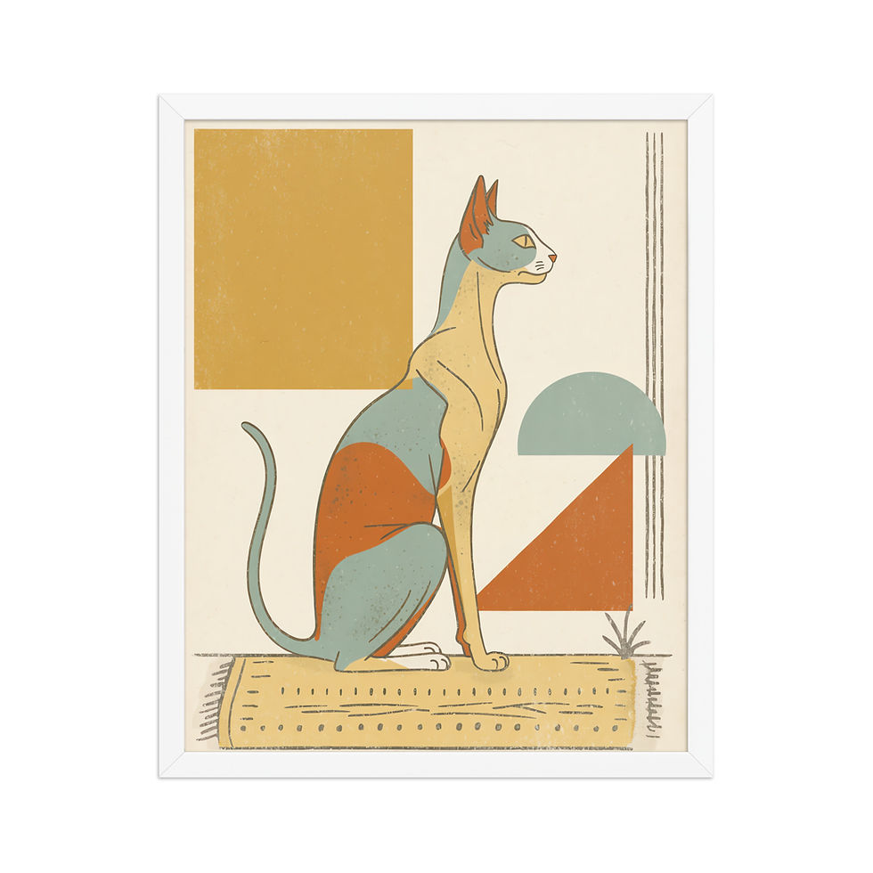 Thumbnail: Persian Cat Illustrative Style Art Print