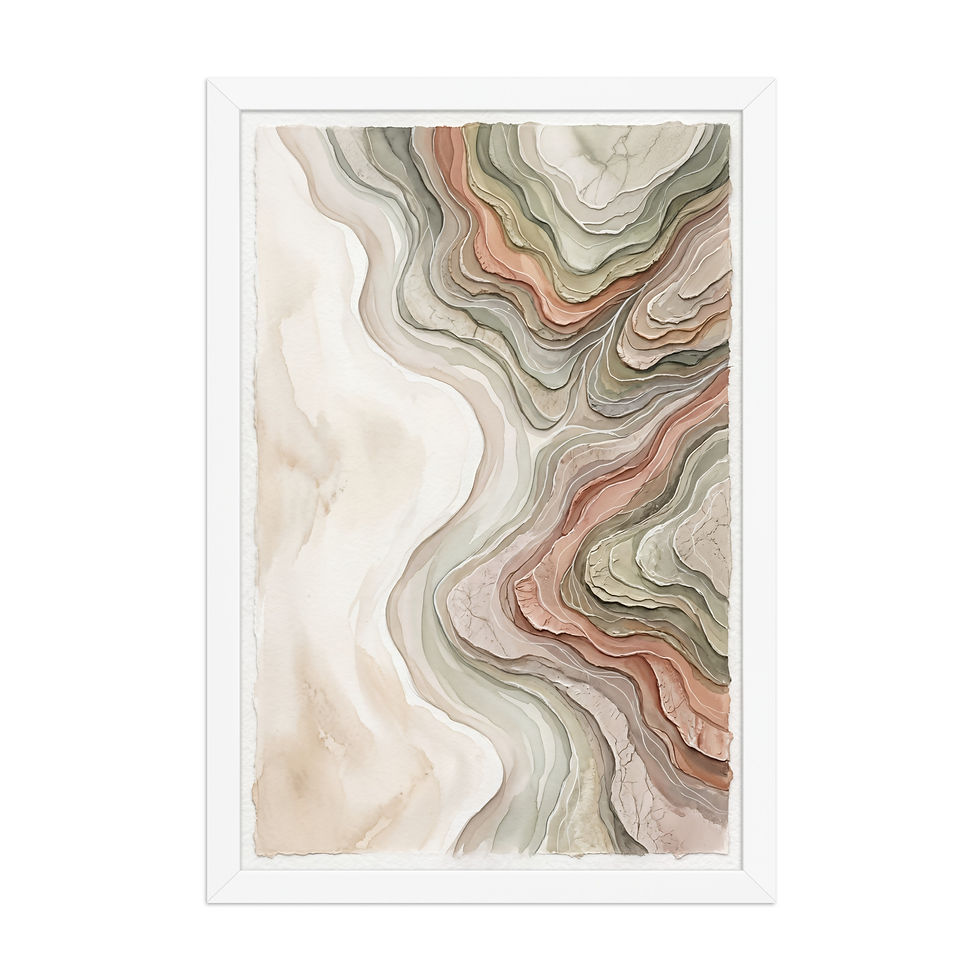 Thumbnail: Organic Layered Abstract Earth Tones Textured Art Print