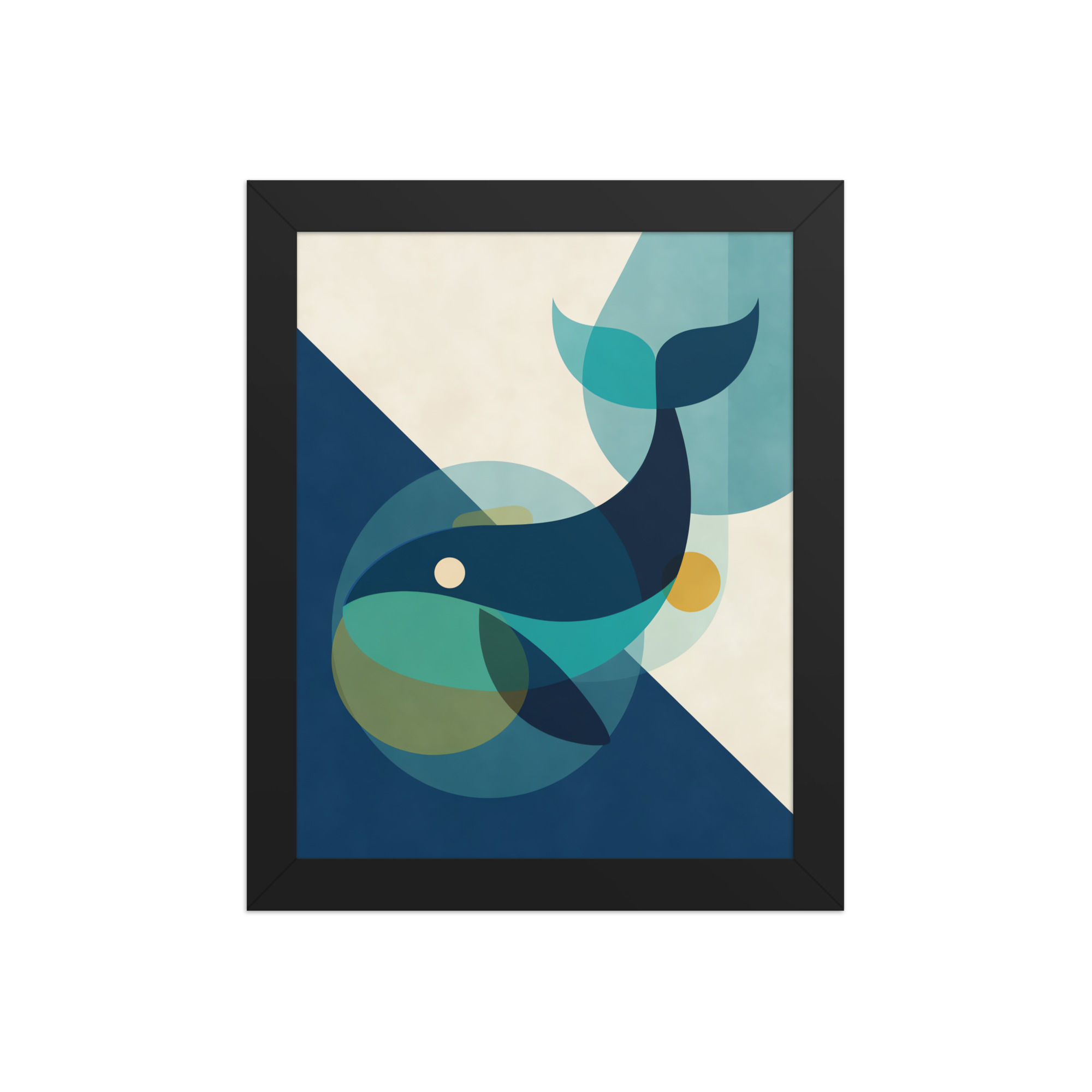 Abstract Whale Framed Wall Art