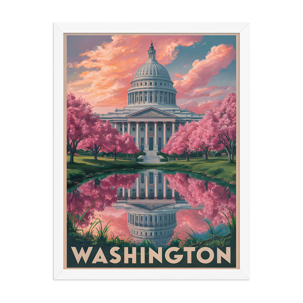 Thumbnail: Washington in Sunrise Modern Travel Art