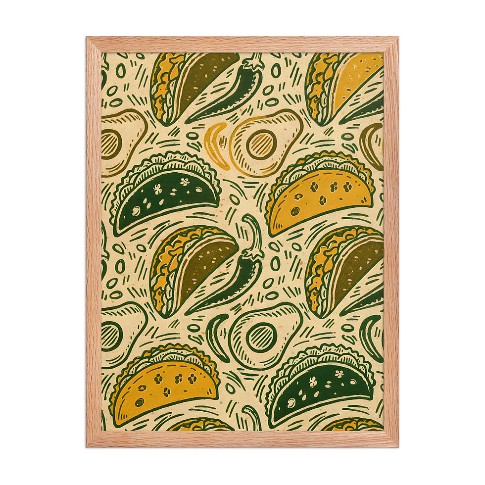 Thumbnail: Taco Party Framed Restaurant Art Print