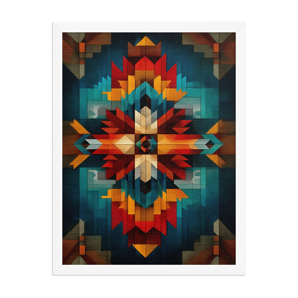 Thumbnail: Framed Geometric Boho Art – Trendy Decor Pieceed poster