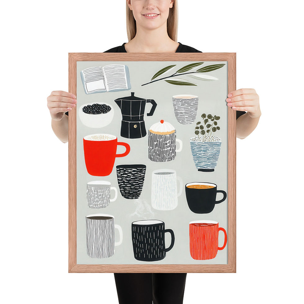 Thumbnail: Vibrant Gouache Wall Art for Living Room Accent