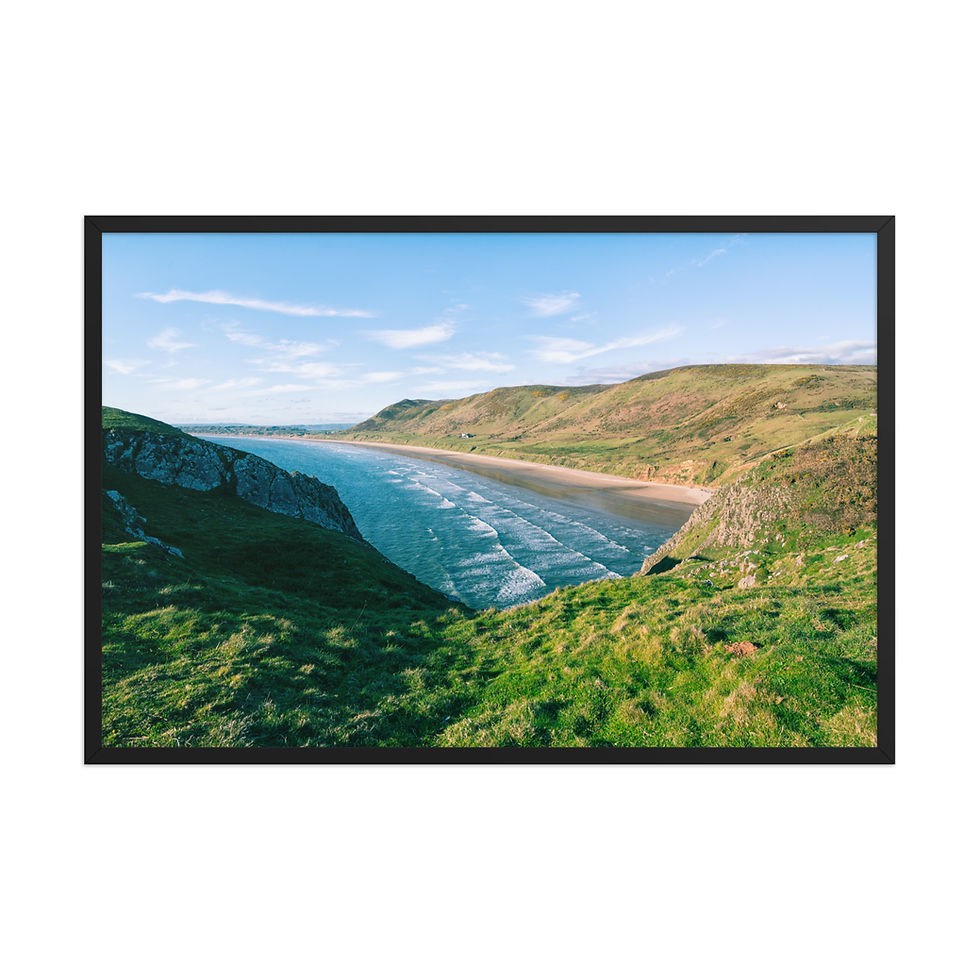 Thumbnail: Rhossili Bay Gower | Framed Landscape Photography Poster