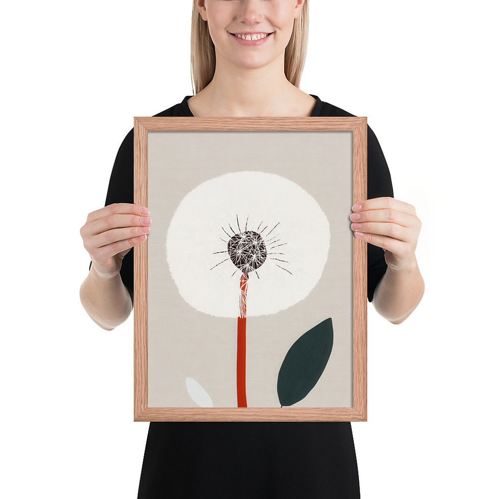 Thumbnail: Dandelion Gouache Inspired Art Print 