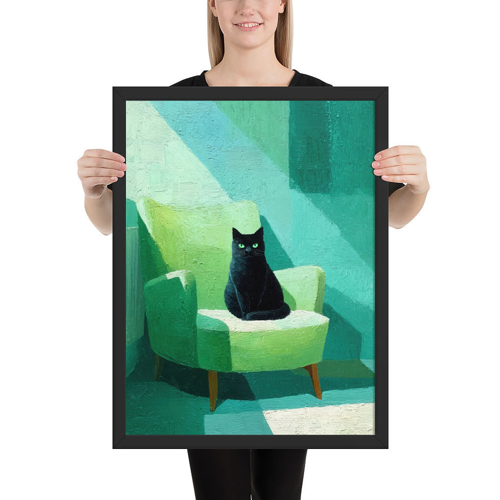 Thumbnail: Framed Colorful Abstract Art - Unique Eclectic Touch