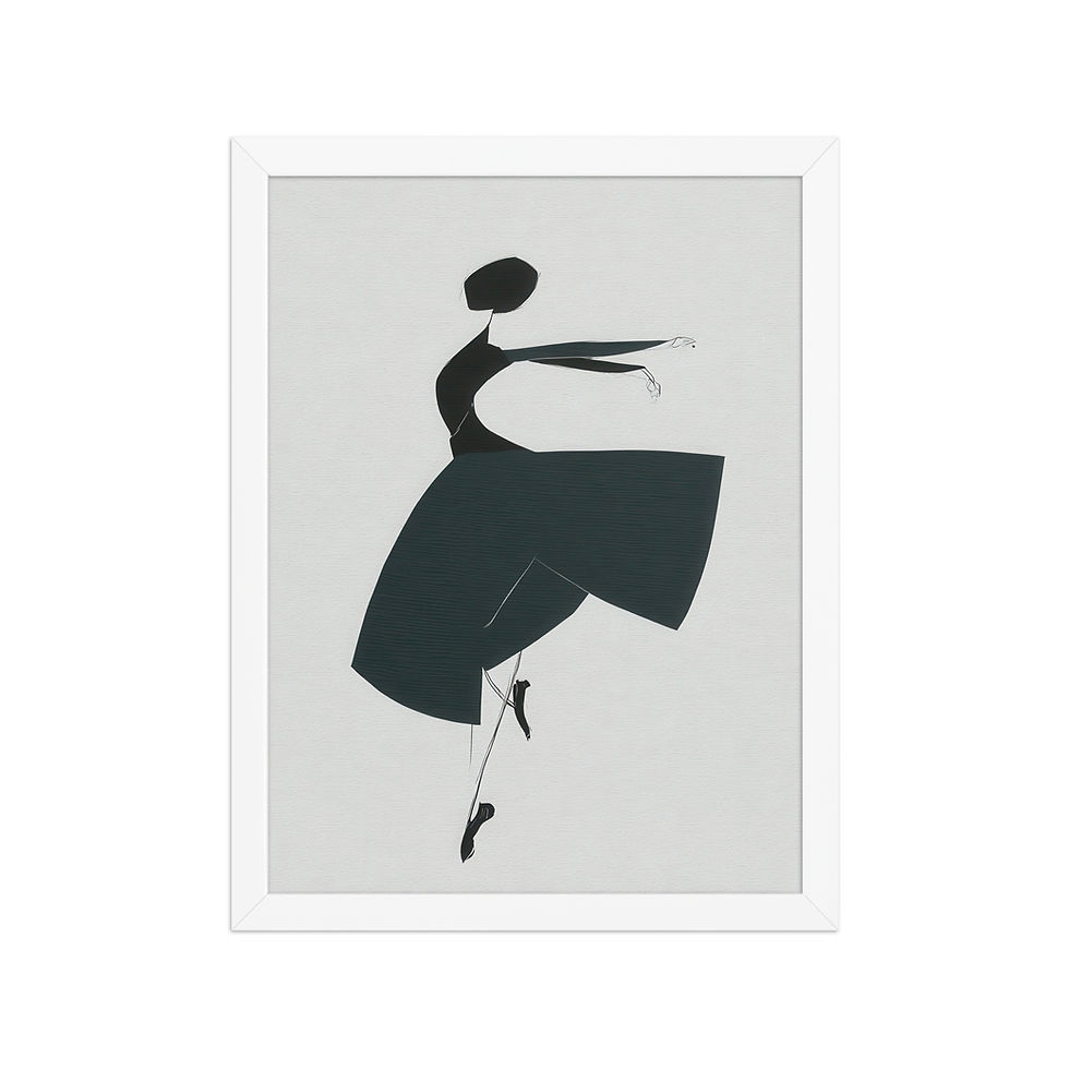 Thumbnail: Woman Dancing Gouache Inspired  Art Print 