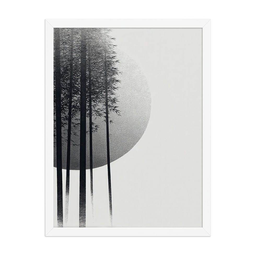 Thumbnail: Japandi Sumei-e Japanese Ink Inspired Print