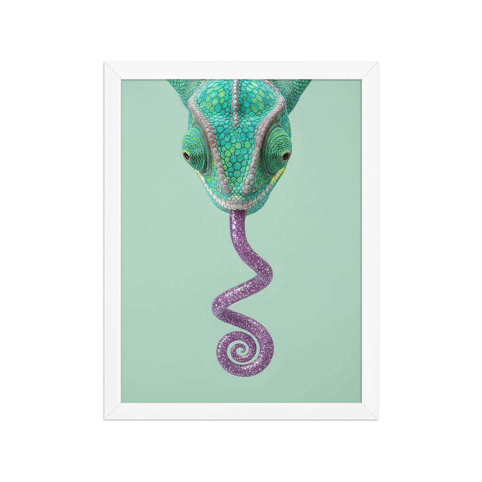 Thumbnail: Inverted Chameleon Wall Art Print