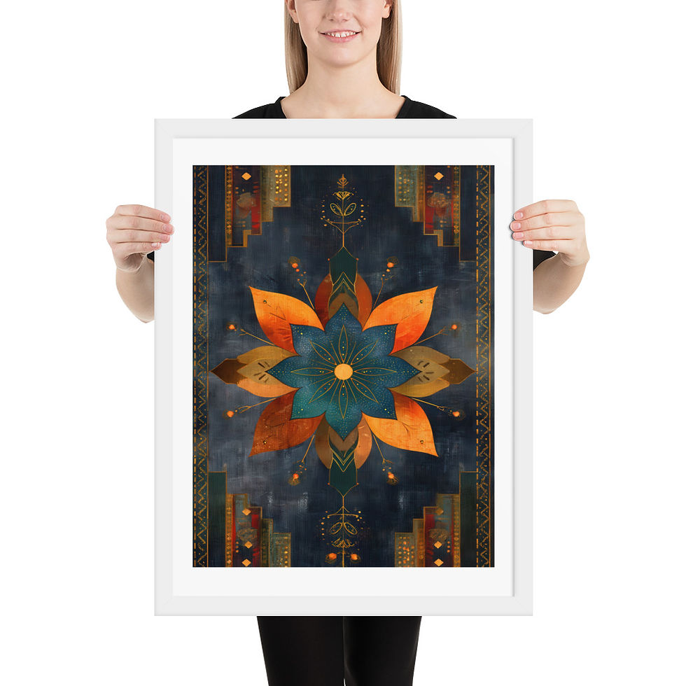 Thumbnail: Framed Geometric Boho Art – Trendy Decor Piece