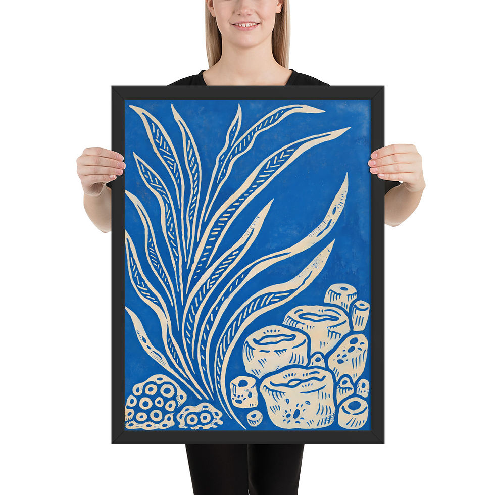 Thumbnail: Seagrass and Coral Coastal Art Print