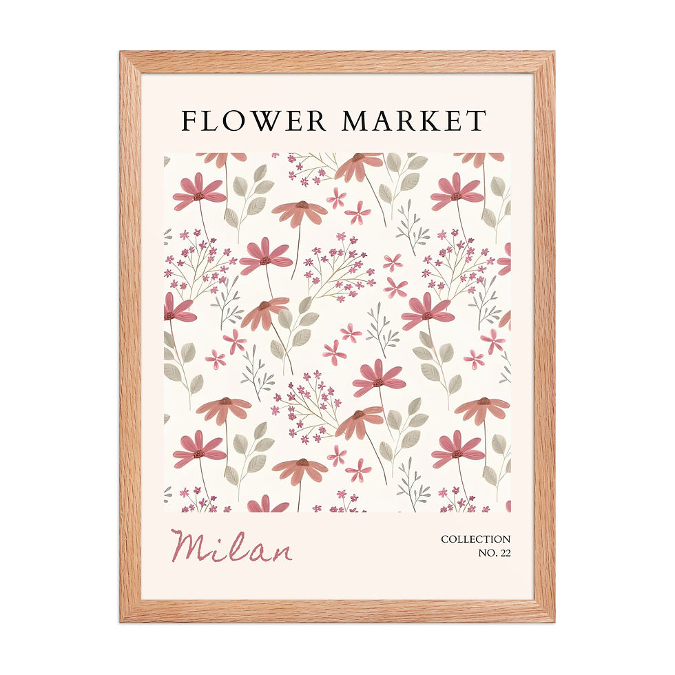 Thumbnail: Milan | Framed Botanical Wall Art: Nature Prints from Global Cities