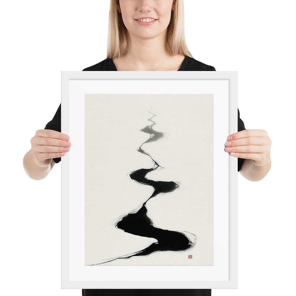 Thumbnail: Japandi Ink Spill Sumi-e Ink Inspired