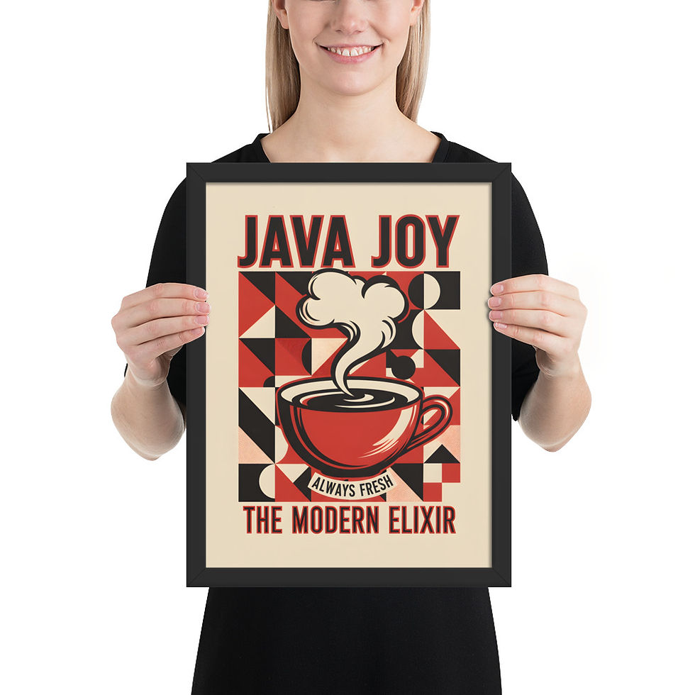 Thumbnail: Java Joy Framed Coffee Art Print