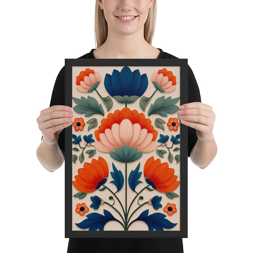 Thumbnail: Scandinavian Style Nature Art - Botanical Folk Wall Decor