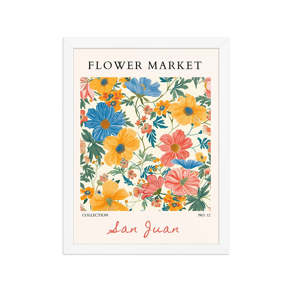 Thumbnail: San Juan | Framed Botanical Wall Art: Nature Prints from Global Cities
