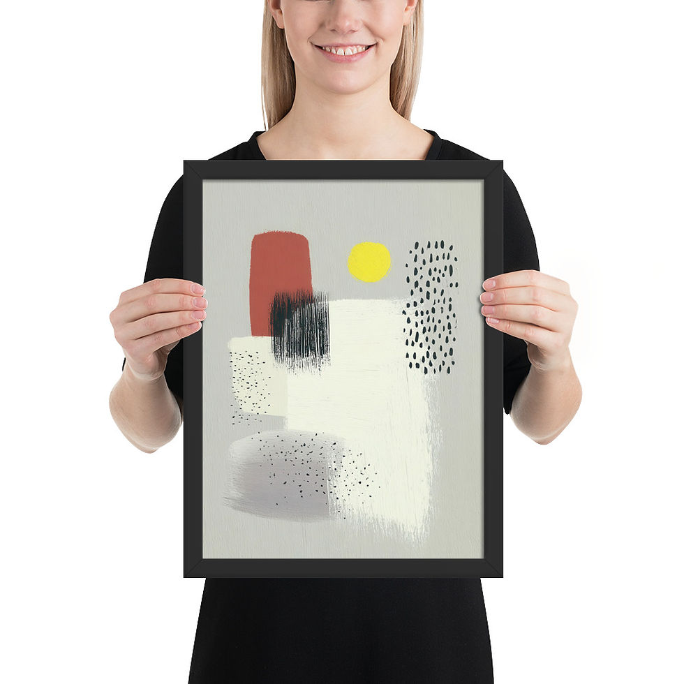 Thumbnail: Patterns Abstract Gouache Inspired Art Print 