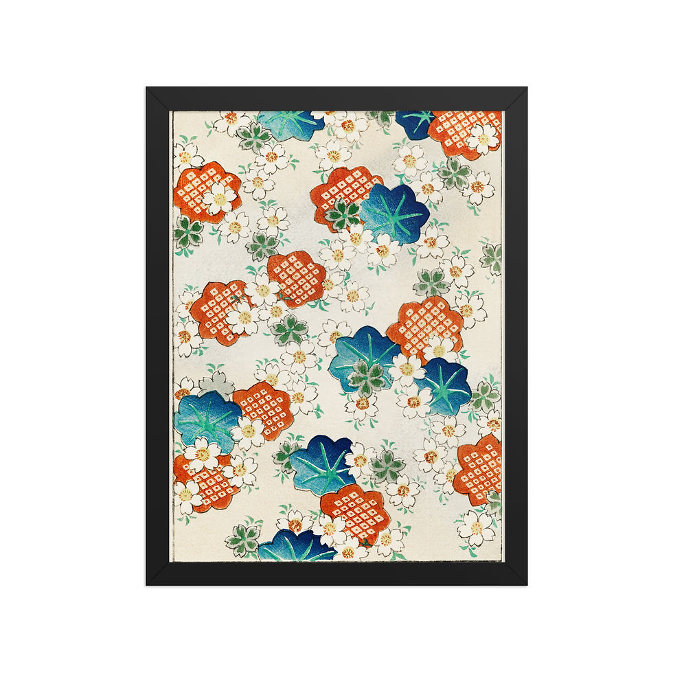 Thumbnail: Lanterns Shin Bijutsukai | Japanese Art | Bold Abstract | Blue and Red