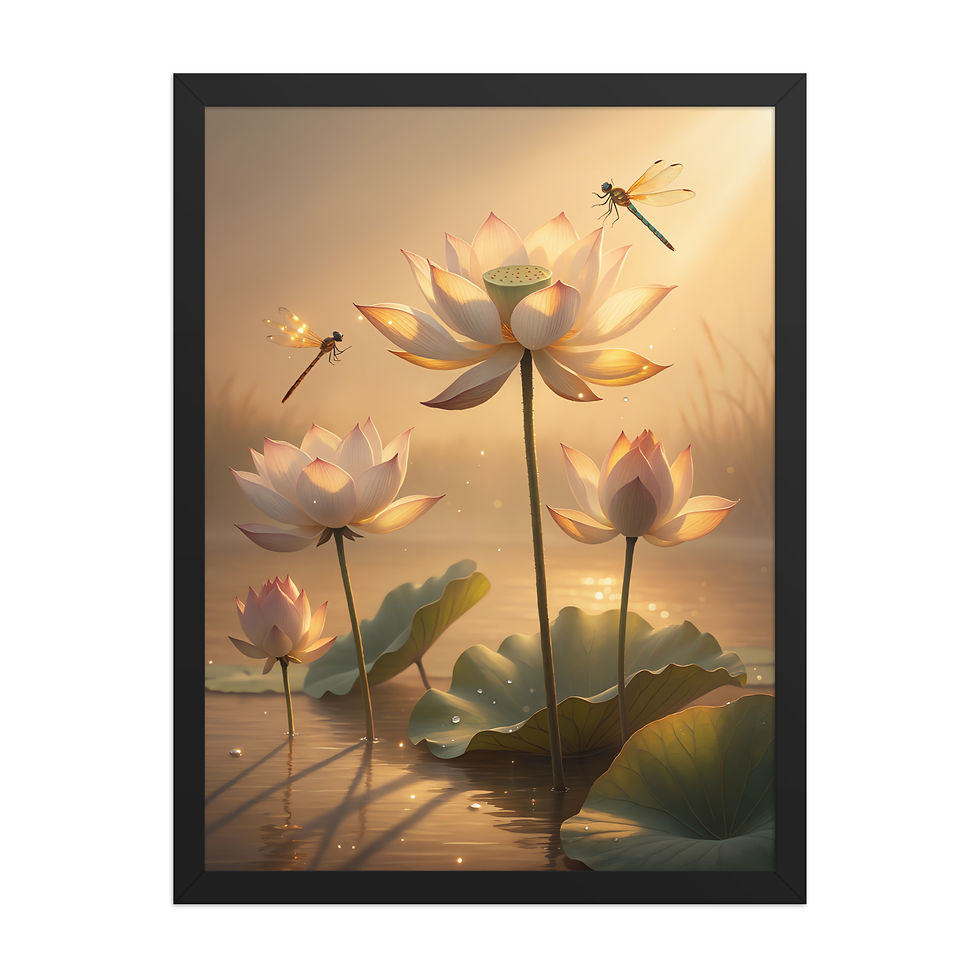 Thumbnail: Golden Hour Lilly Pads Art Print