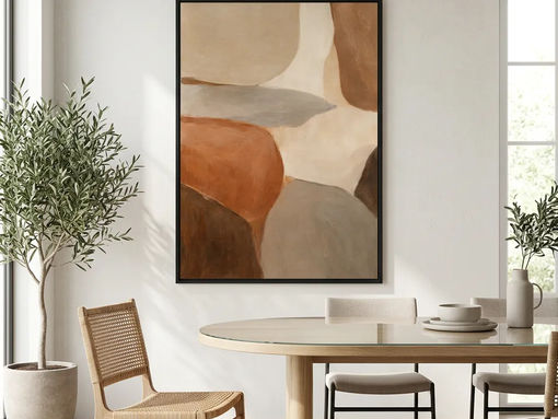 Warm Earth Abstract Art living room