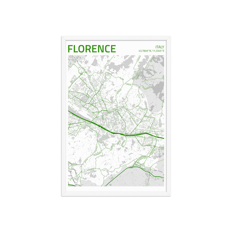 Thumbnail: Florence | Framed City Maps: Vibrant Art for Urban Decor Lovers