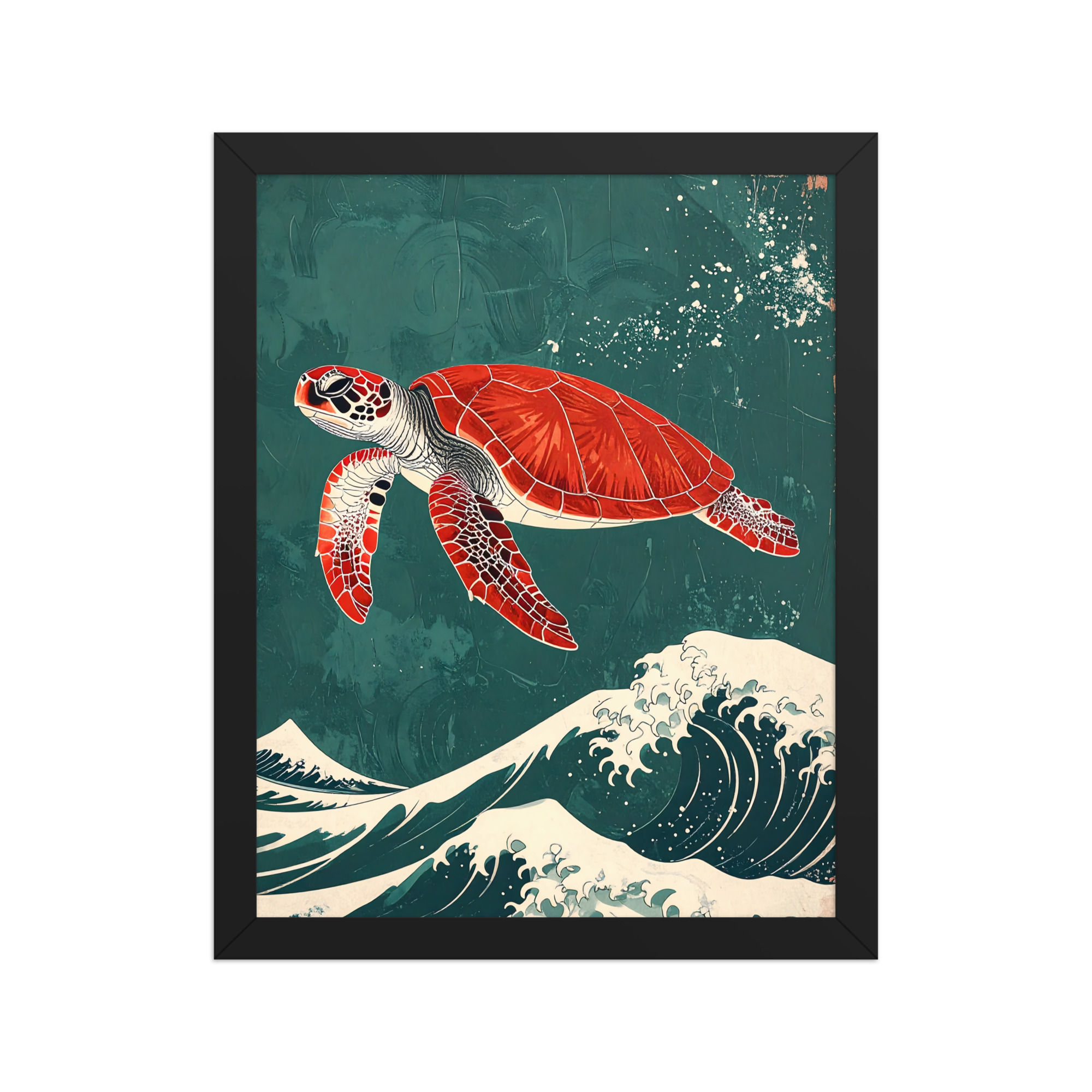 Abstract Turtle on Waves