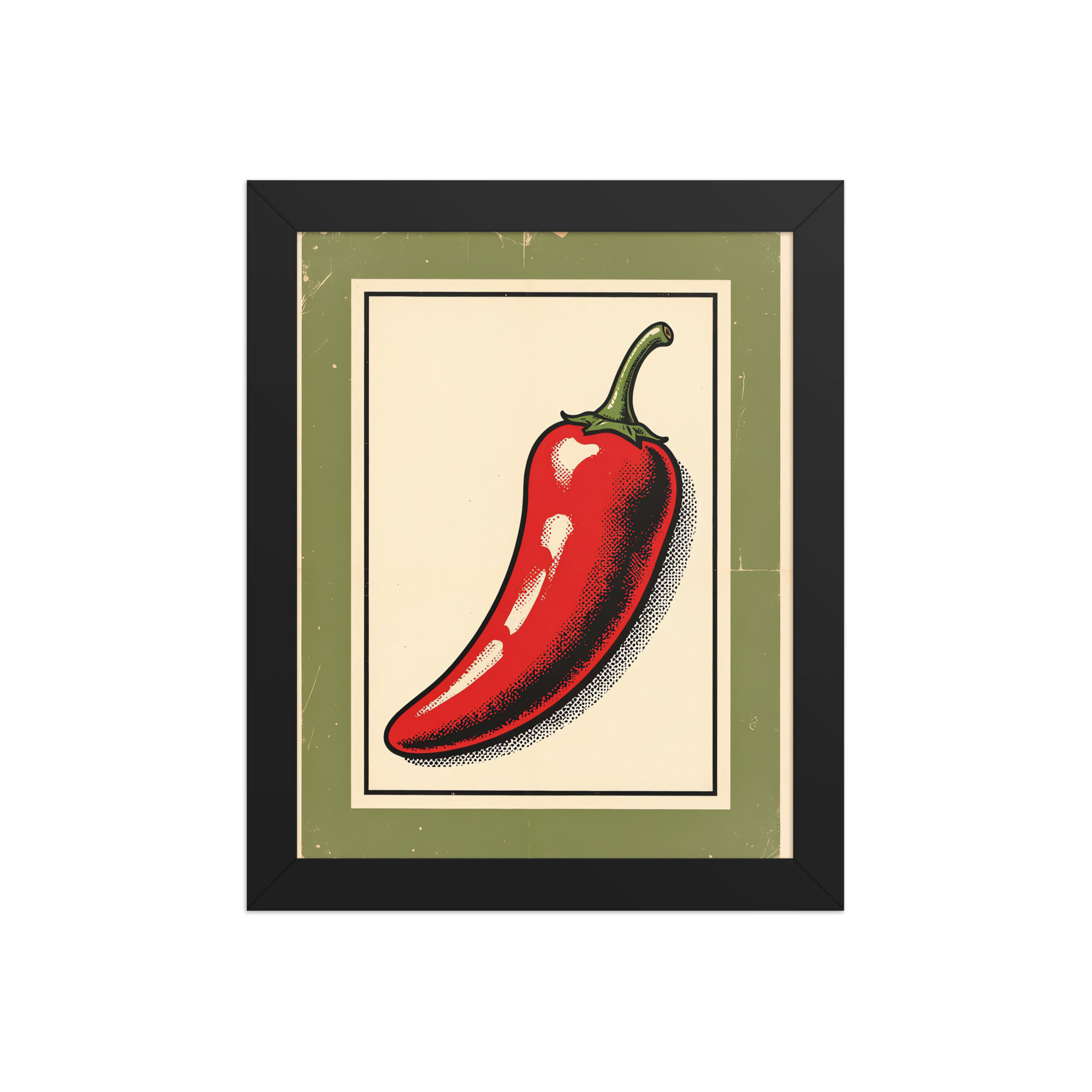 Cartoon Chilli Kitchen Wall Art