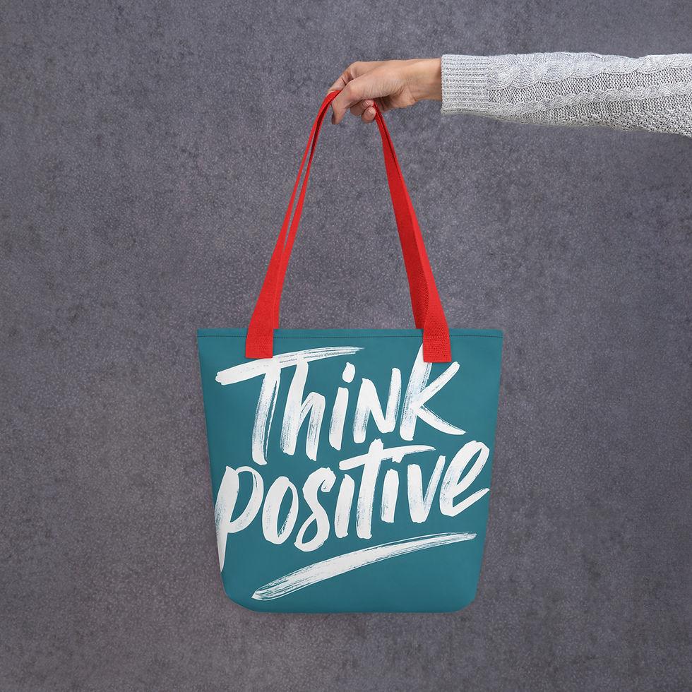 Thumbnail: Think Positive Quotation Tote bag