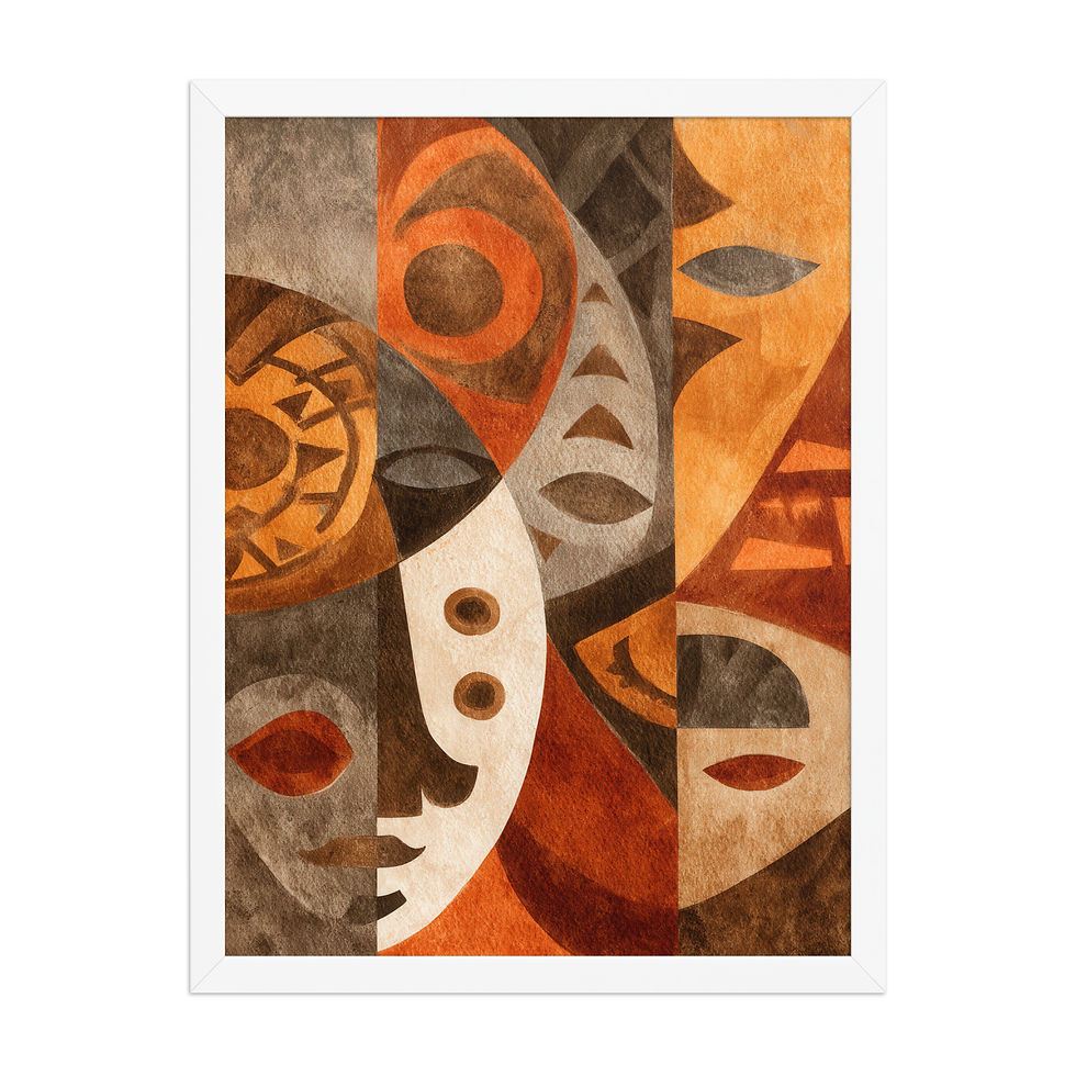 Thumbnail: Framed Abstract Boho Art – Contemporary Decor