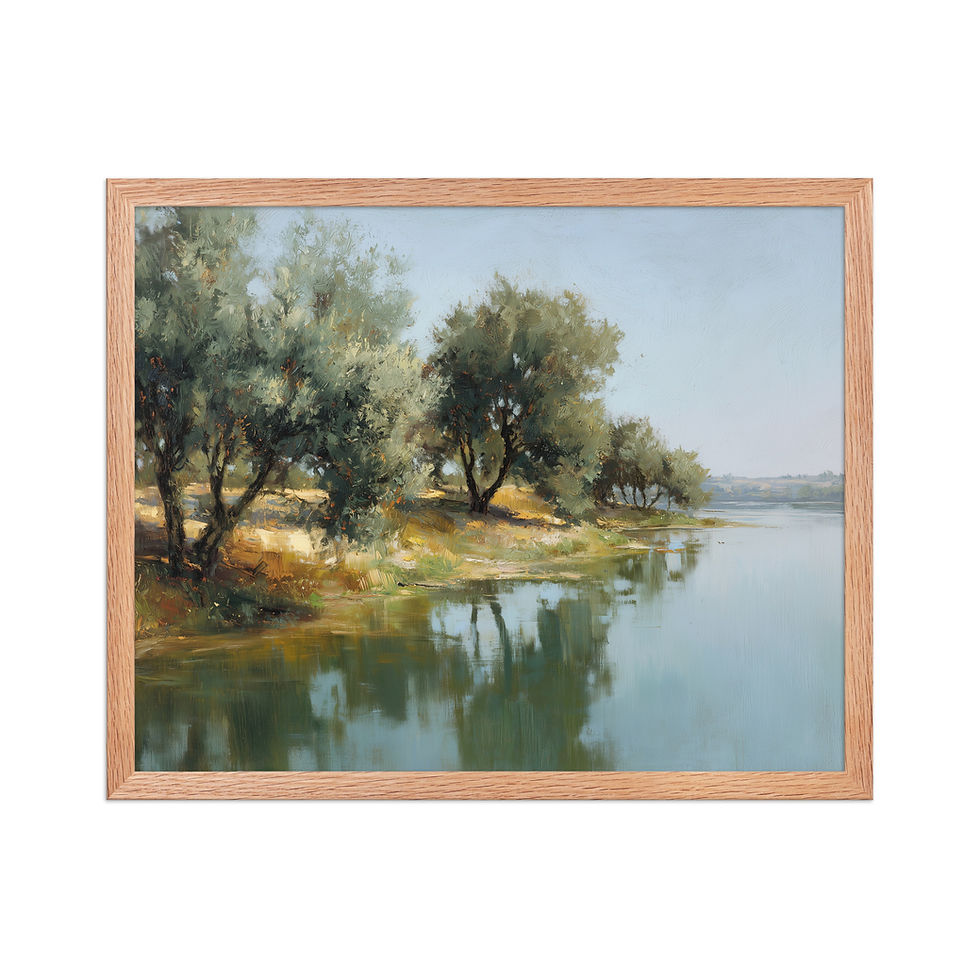 Thumbnail: Vintage scenic landscape in oil painting style | Framed wall art ii