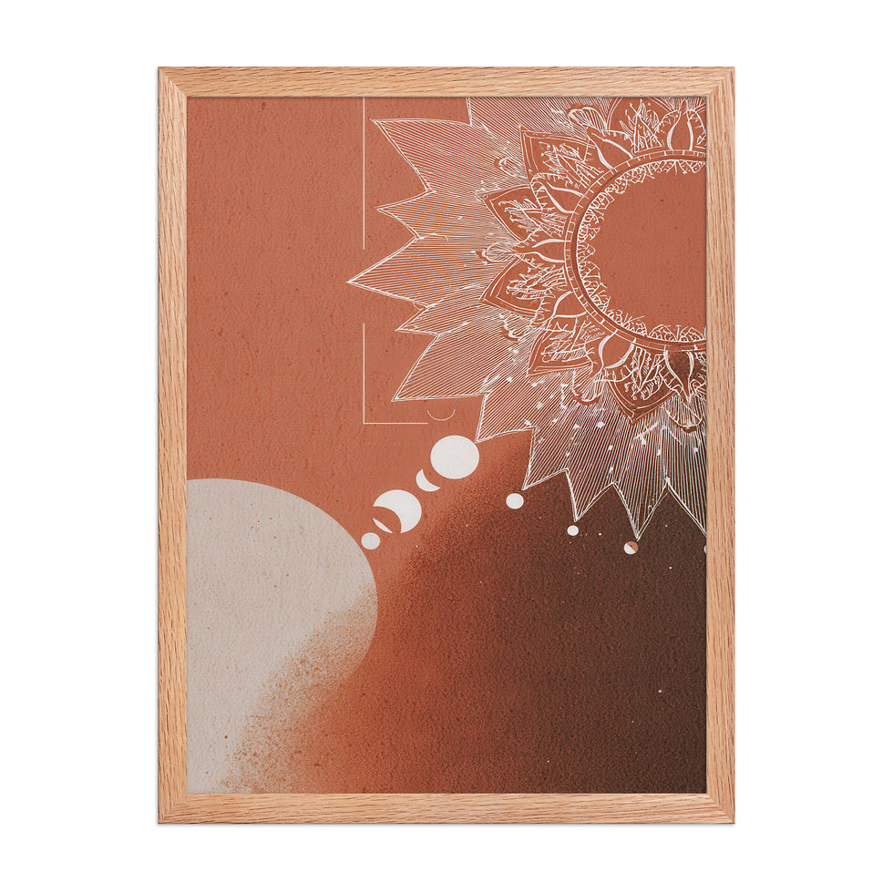 Thumbnail: Framed Geometric Boho Art – Trendy Decor Piece