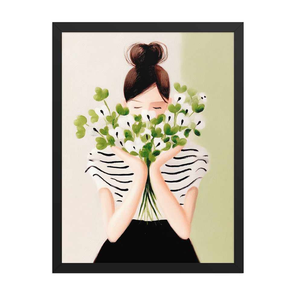 Thumbnail: Eclectic Framed Gouache Art - A Splash of Color