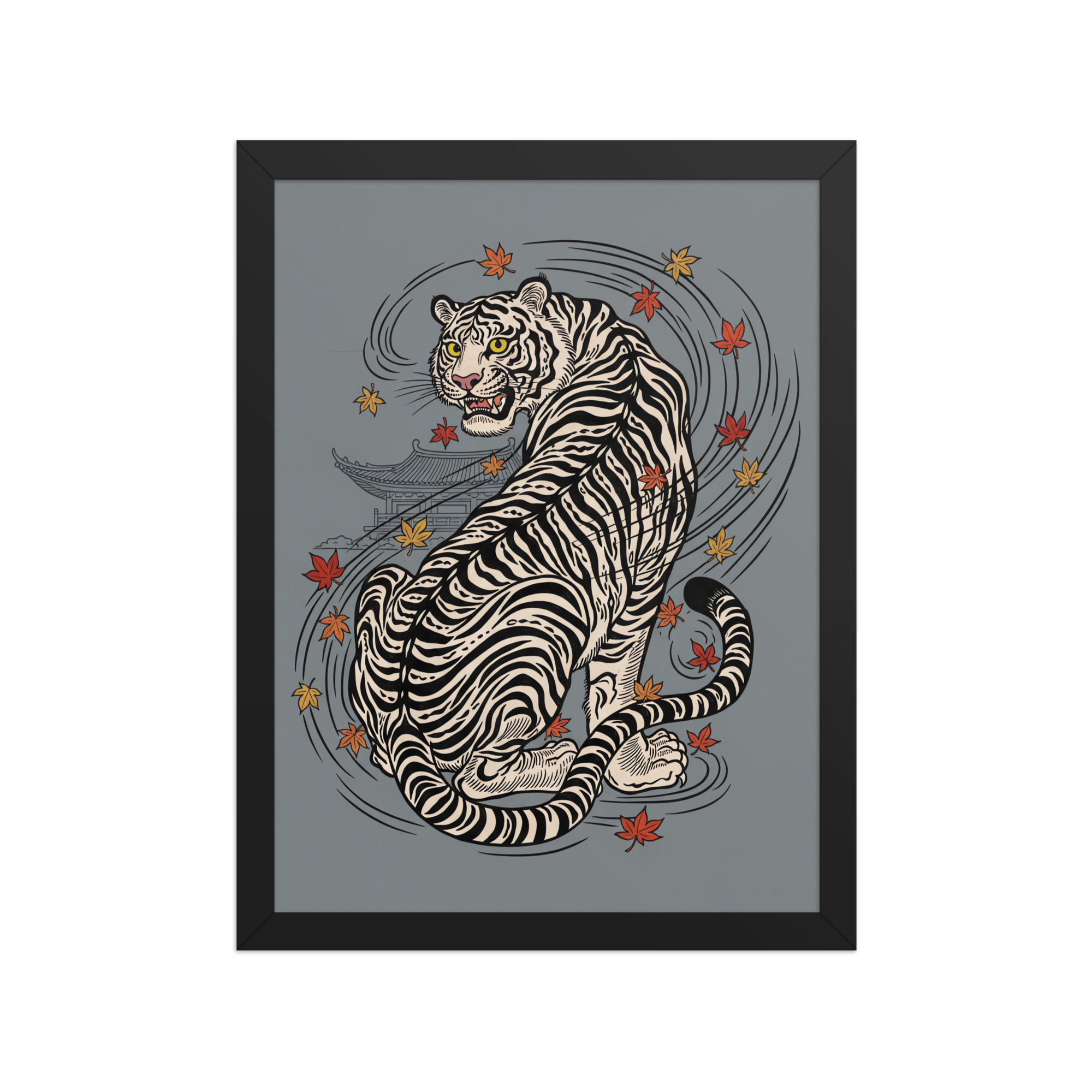 Tiger Leaves Bold Art Print