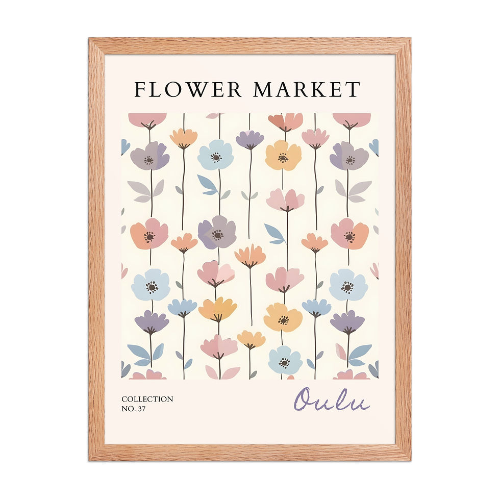 Thumbnail: Oulu | Framed Botanical Wall Art: Nature Prints from Global Cities