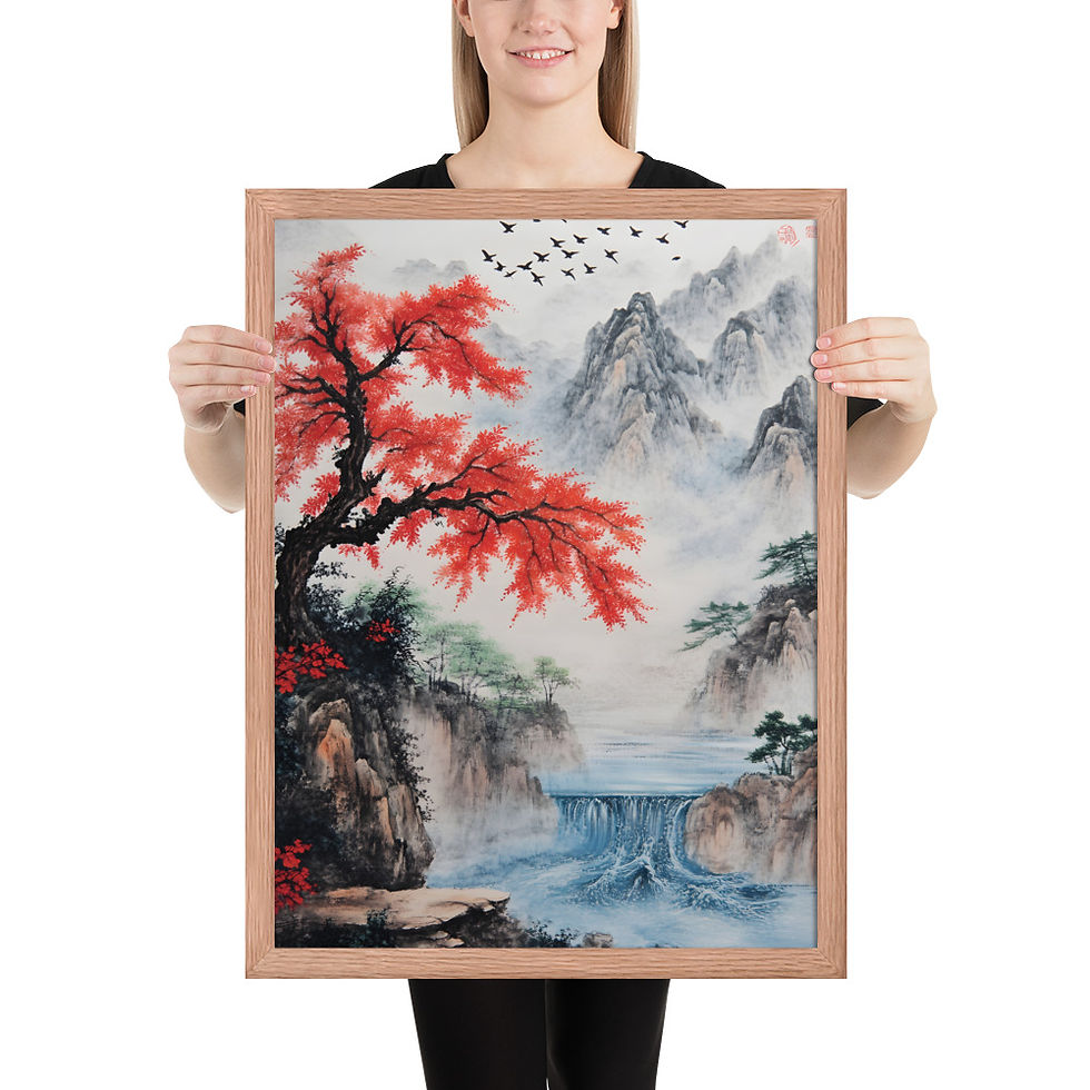 Thumbnail: Red Trees at Distant Peaks