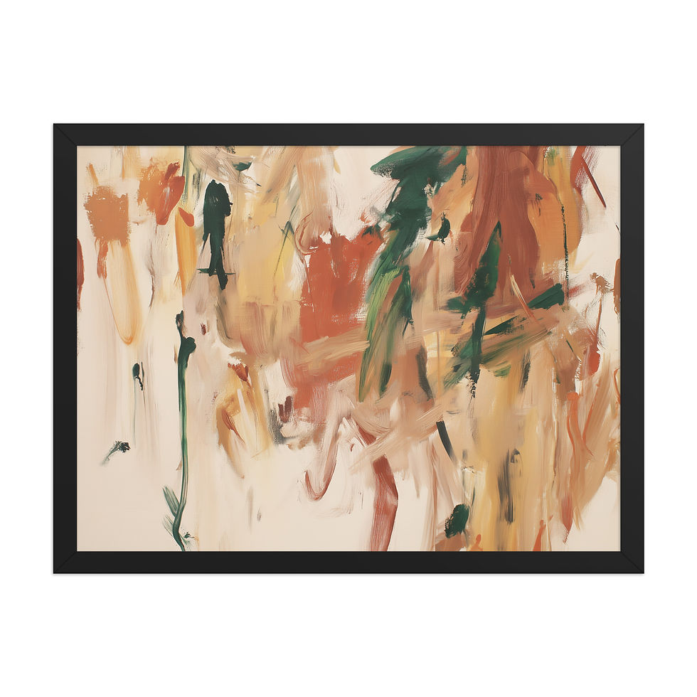Thumbnail: Pastel Abstract Impressionist Print | Soft Framed Contemporary Art