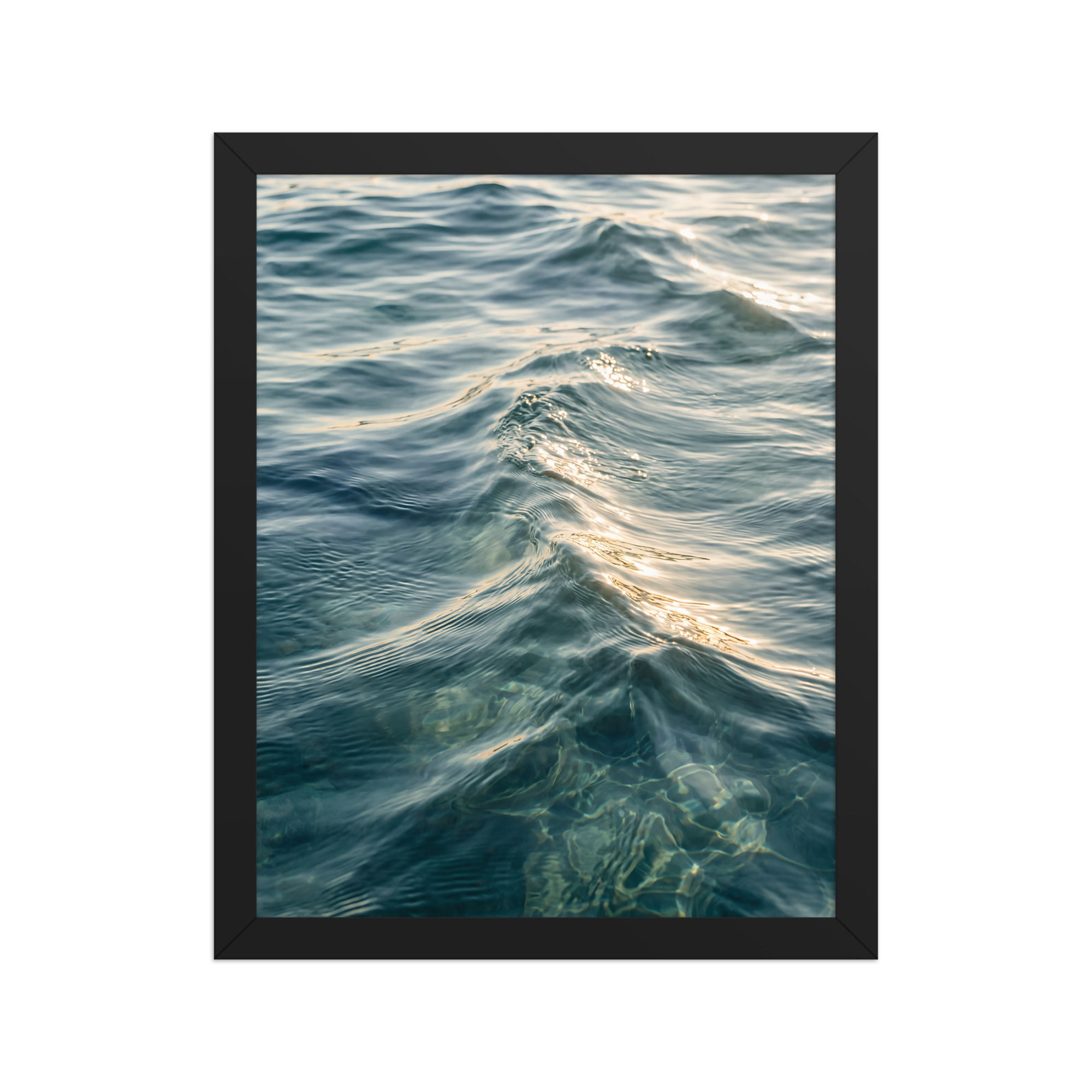 Ocean Waves Photography Art Print: Coastal Water Texture Wall Decor Print