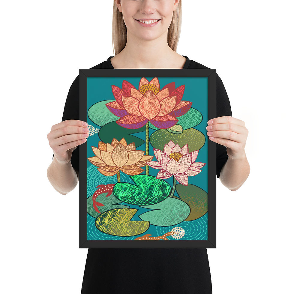 Thumbnail: Abstract Japanese Botanical Art Print