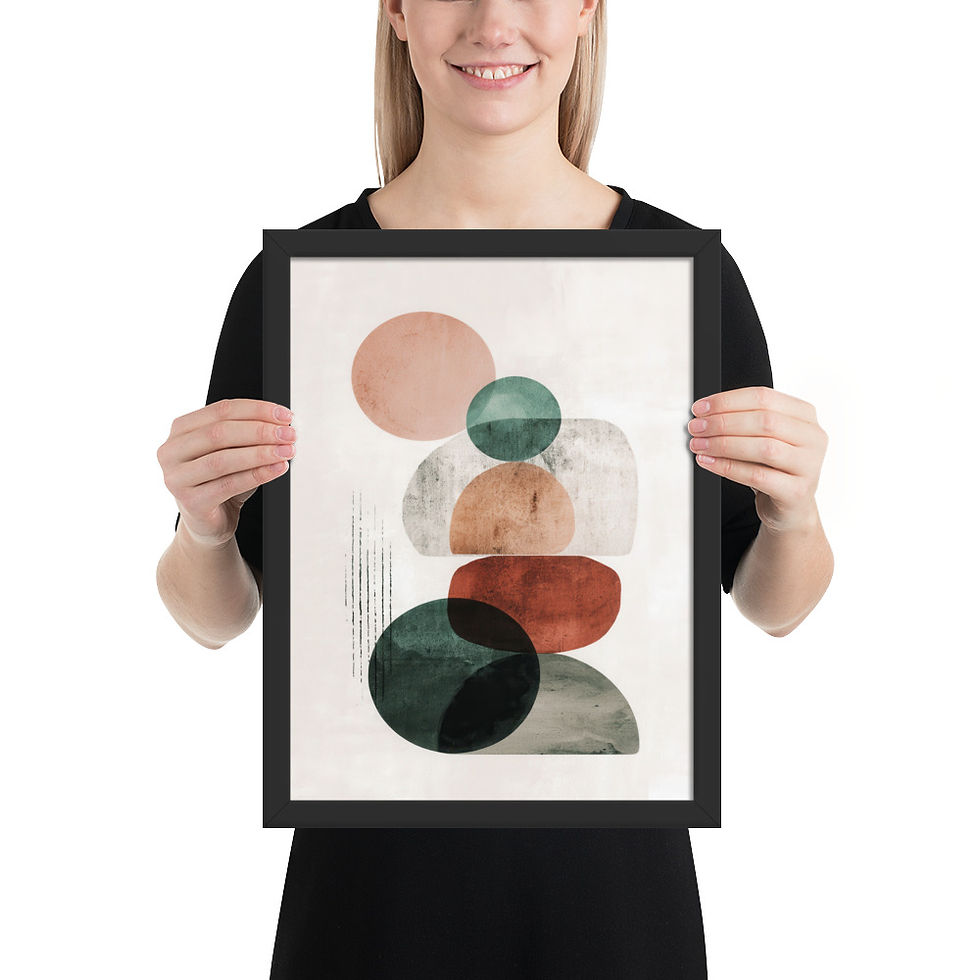 Thumbnail: Elegant Minimalist Art Print – Framed Decor Piece