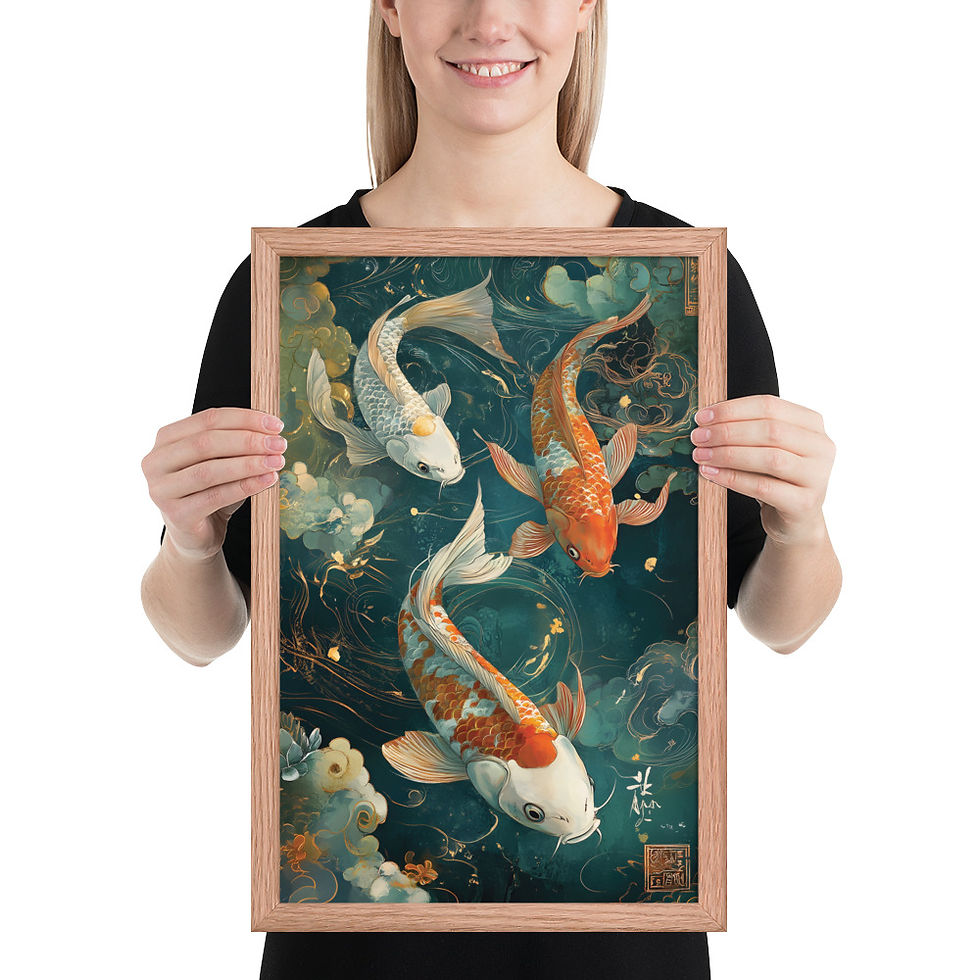 Thumbnail: Koi Fish Oriental Art Three
