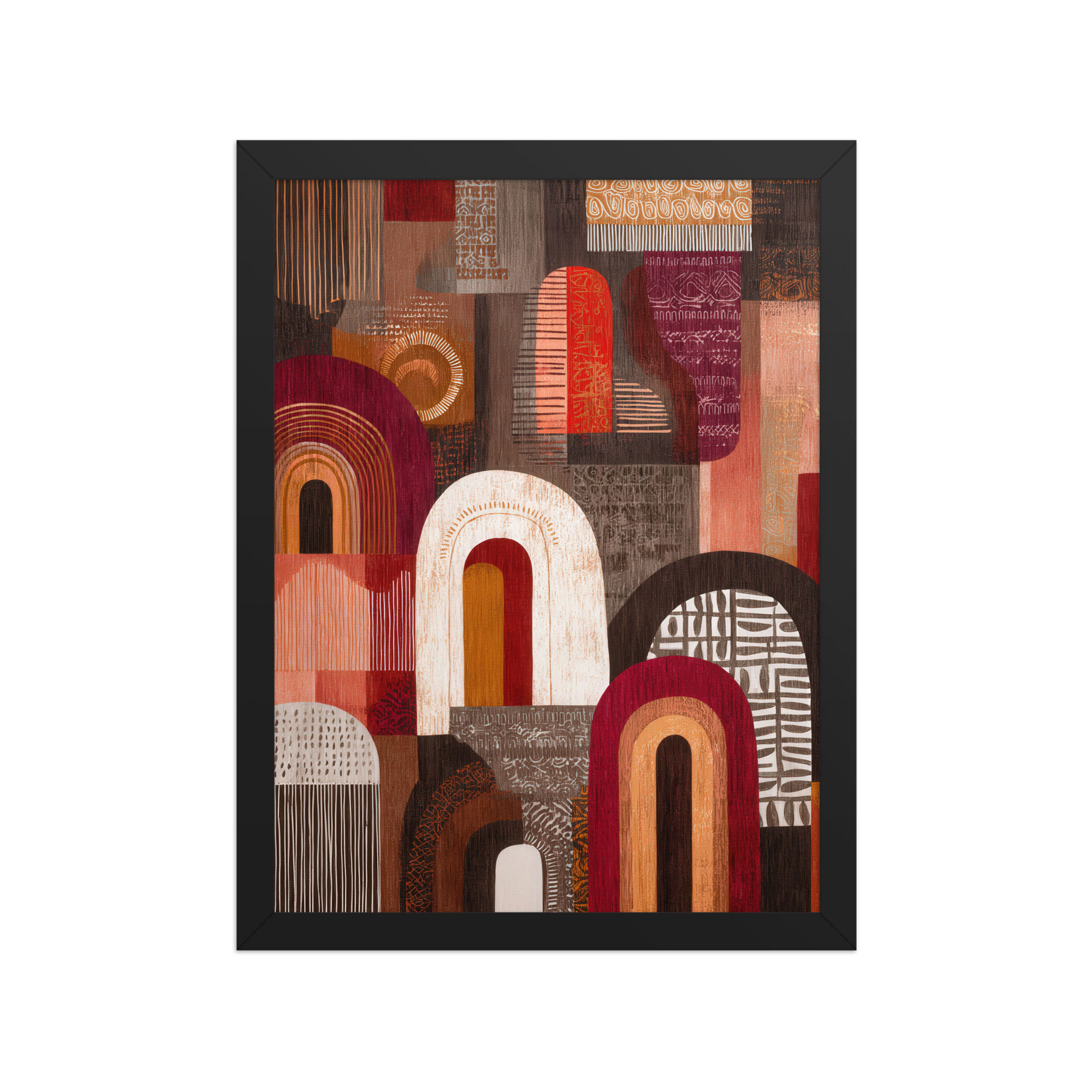 Framed Geometric Boho Art – Trendy Decor Piece