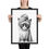 Thumbnail: Moody Cat in a towel Framed Wall Art Bathroom Print