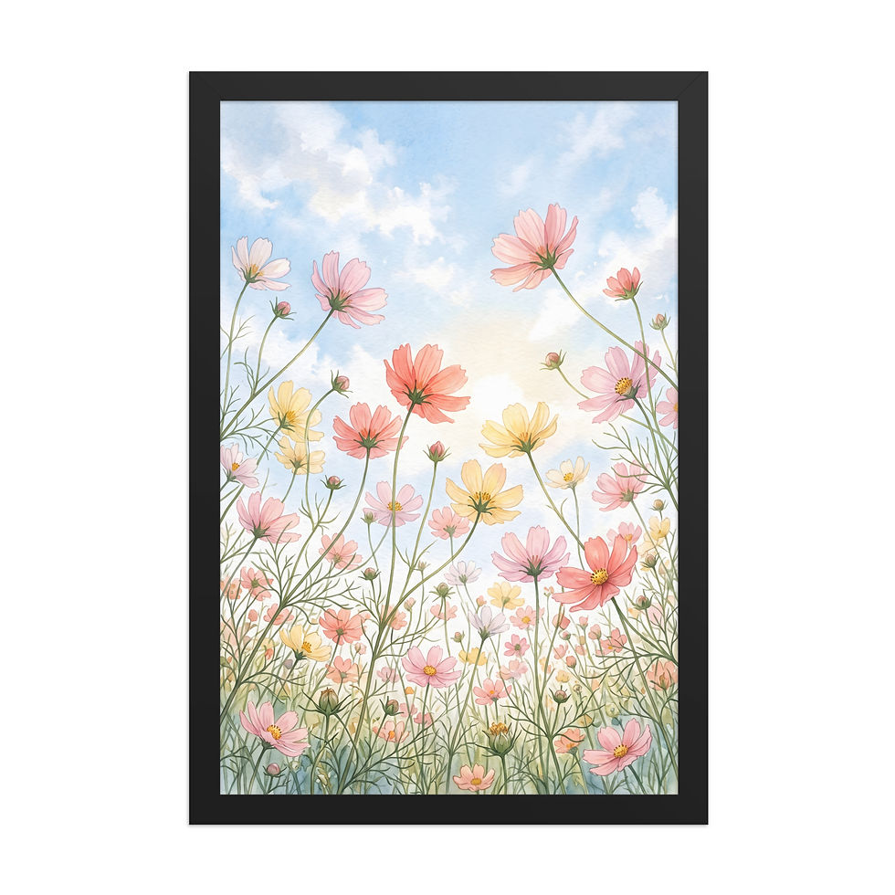 Thumbnail: Sunlit Wildflower Meadow Framed Botanical Wall Art