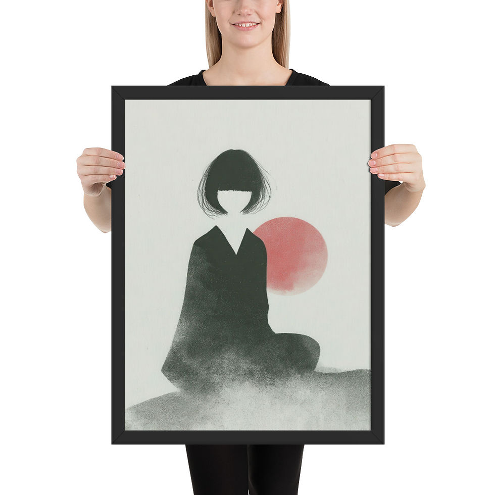 Thumbnail: Japandi Woman Figure Silhouette Sumi-e Inspired