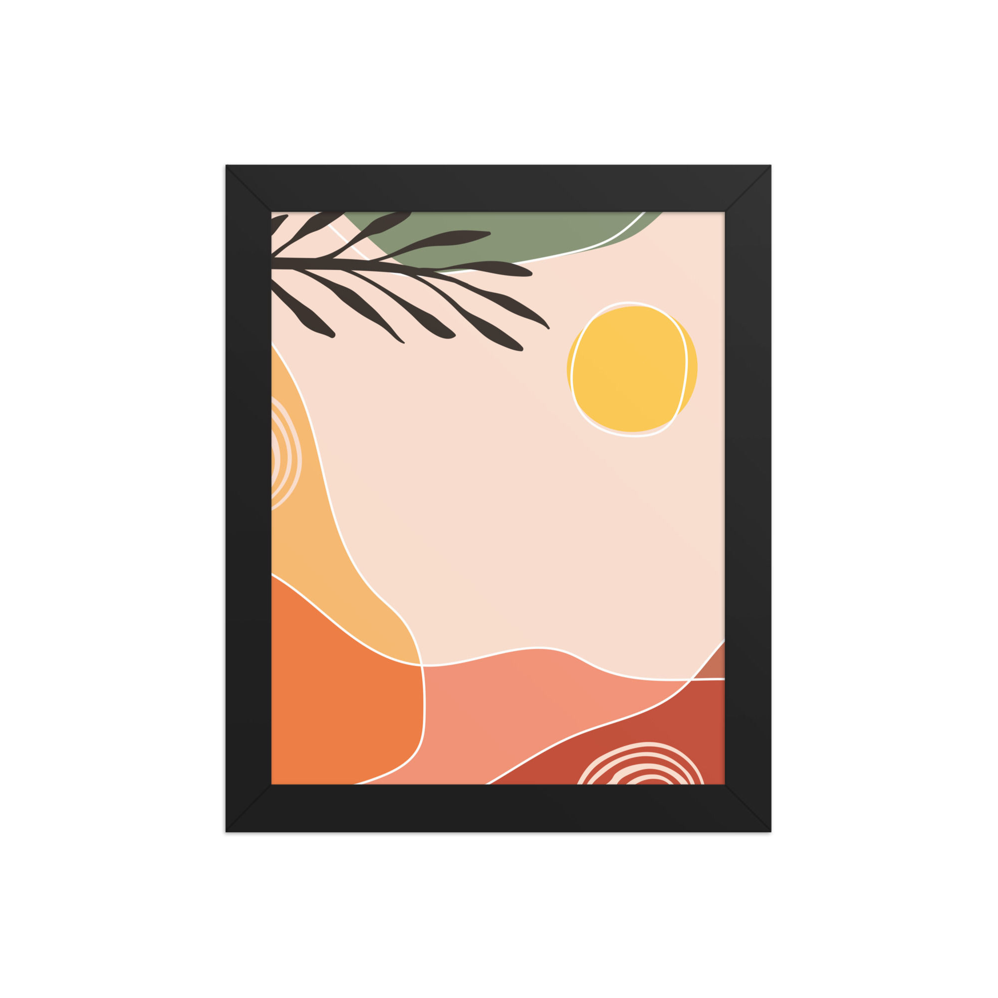 Outreach Minimalist Modern Bohemian Framed Wall Art